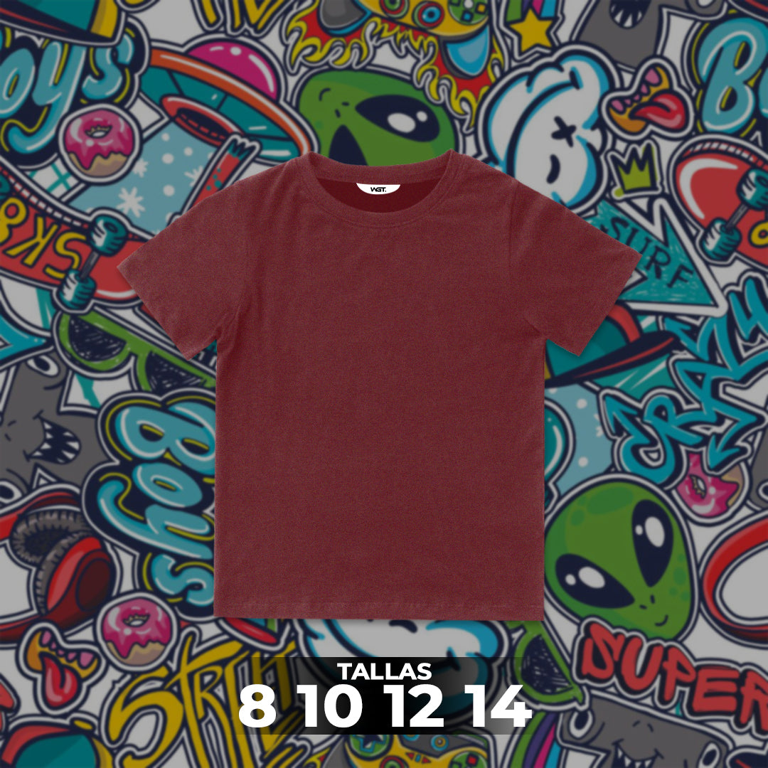 Franela Clásica Unicolor Niño 14