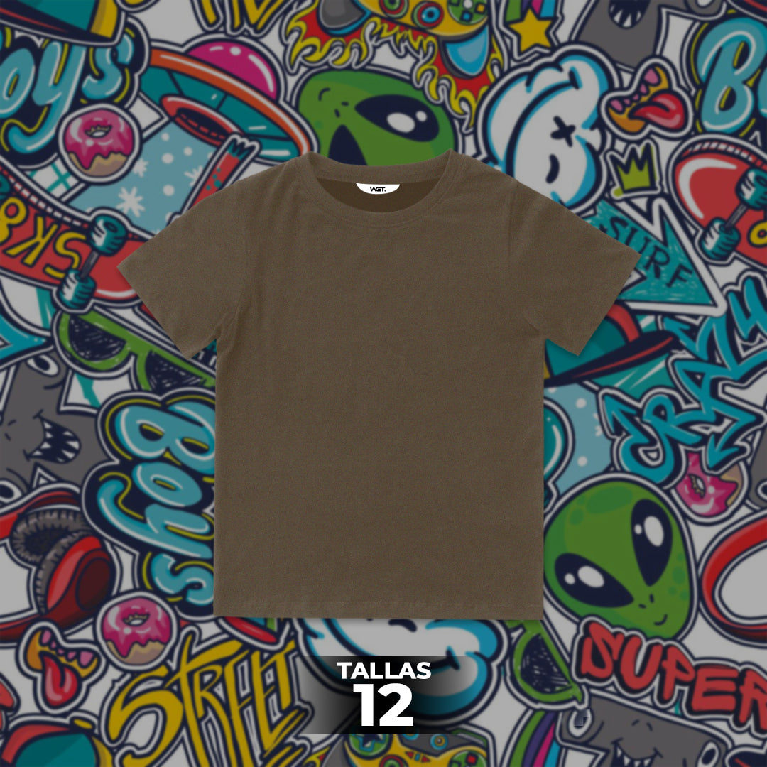 Franela Clásica Unicolor Niño 4