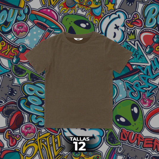 Franela Clásica Unicolor Niño 4