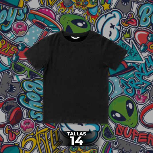 Franela Clásica Unicolor Niño 18