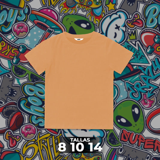 Franela Clásica Unicolor Niño 3