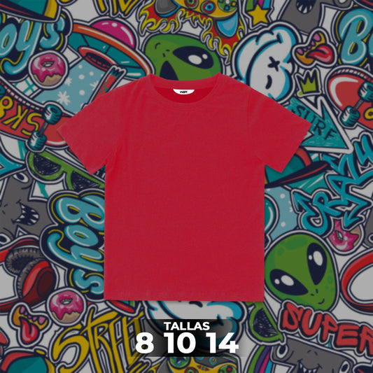 Franela Clásica Unicolor Niño 1