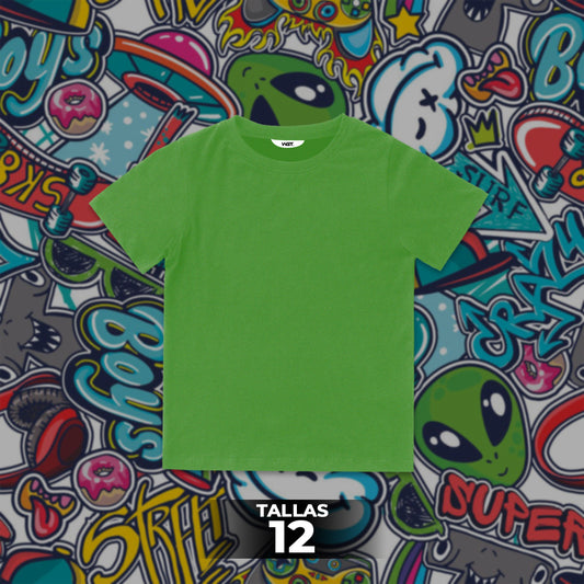 Franela Clásica Unicolor Niño 17