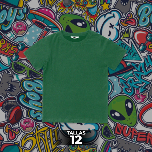 Franela Clásica Unicolor Niño 12